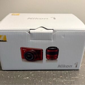 Nikon Red Mirrorless Camera with Matching Red Interchangeable Lens - Like New